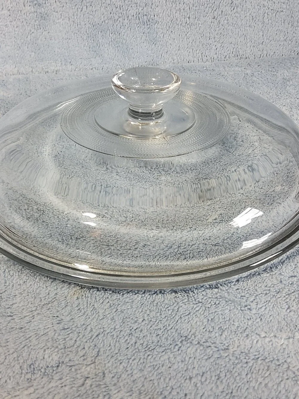 Vintage Pyrex # 407 Replacement Round Lid Clear Glass 8.25